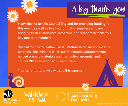 Many thanks to Arts Council England, Ludlow Trust, Prince's Trust, and Staffordshire Fire and Rescue Services