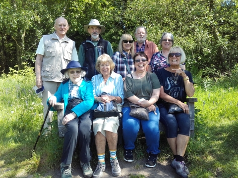 A group enjoying connecting with nature and like-minded people on one of the Trust's monthly nature walks.