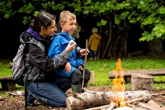 Child with marshmallow