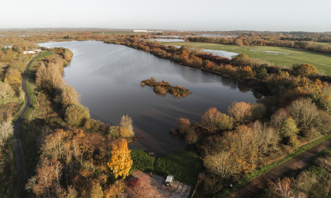 Croxall lakes by drone