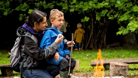 Child with marshmallow
