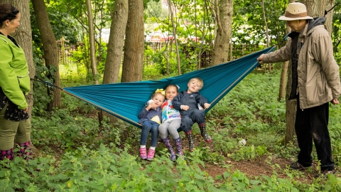 Wildlings - children in hammock