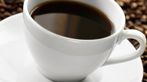 coffee beans and cup