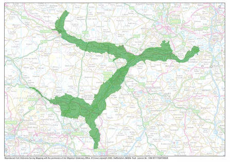 Map of the Transforming the Trent Valley landscape