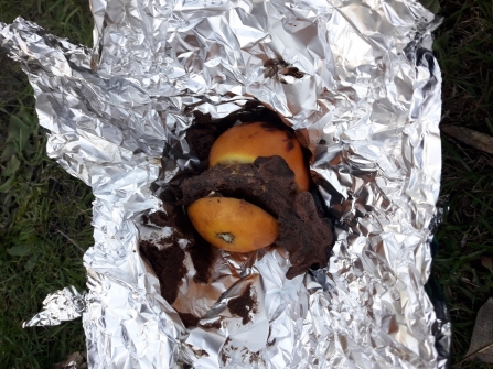 ​​​​​​​Some campfire cooking at Wildyouth (Chocolate Orange Muffins)