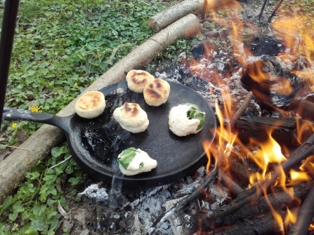 Wild Garlic damper breads