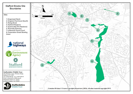 A map outlining 8 sites.