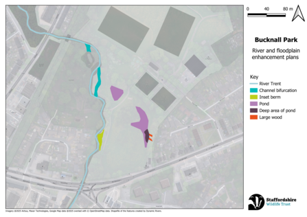 A map of Bucknall Park in Stoke on Trent