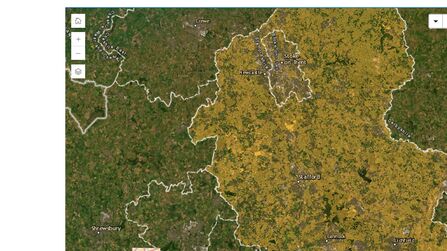 map image of Staffordshire and Stoke-on-Trent