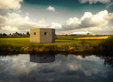 Reconstruction of the Type 24 Pillbox at the National Memorial Arboretum near Alrewas, Staffordshire as it might have looked in 1943/44 after the threat of invasion has lifted. No supplementary defences are in place (sandbags, trenches etc). If an exposed pillbox like this were assaulted, the occupants would have no opportunity for an escape.