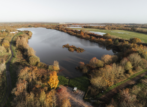 Croxall lakes by drone